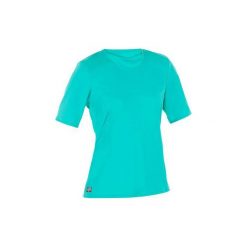 Koszulka UV krótki rękaw WATER T SHIRT damska. Niebieskie bluzki damskie OLAIAN, xs, bez wzorów, z materiału, bez kołnierzyka. Za 19.99 zł.