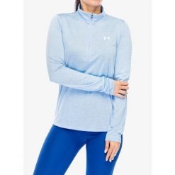Bluza damska Under Armour UA Tech Twist 1/2 Zip. Niebieskie bluzy bez kaptura damskie Under Armour, xl, bez wzorów, bez ramiączek, bez kaptura. Za 130.99 zł.