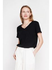 Le Jardin du Lin Koszulka w kolorze czarnym rozmiar: 34. Czarne t-shirty damskie Le jardin du lin, bez wzorów, bez kołnierzyka. Za 65.99 zł.