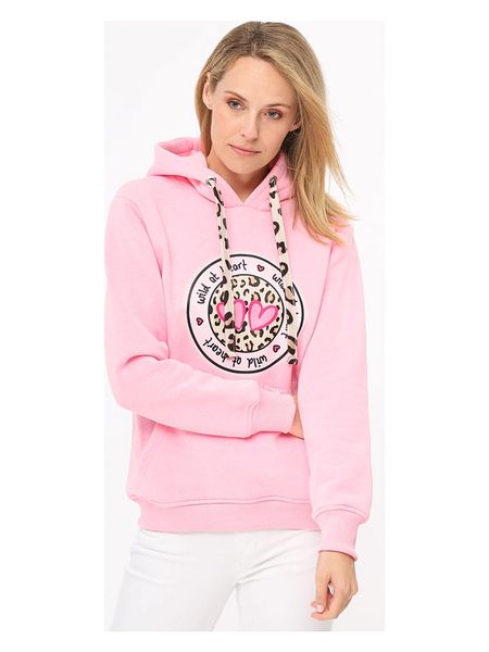 Zwillingsherz Bluza "Kelly" w kolorze jasnoróżowym rozmiar: L/XL. Różowe bluzy z kapturem damskie Zwillingsherz, l, z bawełny. Za 122.09 zł.