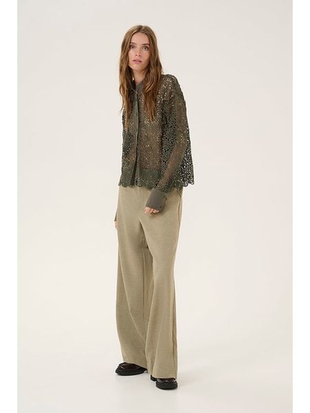 My Essential Wardrobe Bluzka w kolorze khaki rozmiar: 42. Brązowe bluzki damskie My Essential Wardrobe, bez wzorów, bez kołnierzyka, bez ramiączek. Za 149.31 zł.