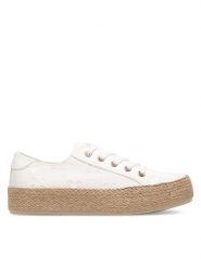 Jenny Fairy Trampki EMMA WSK1576-05 Biały. Białe trampki i tenisówki damskie Jenny Fairy, bez wzorów, z materiału. Za 99.99 zł.