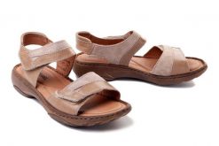 JOSEF SEIBEL 76719 88 200 Debra 19 beige, sandały damskie. Brązowe sandały damskie Josef Seibel, bez wzorów, ze skóry, bez obcasa. Za 239.92 zł.