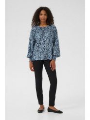 Kaffe Bluzka w kolorze czarno-błękitnym rozmiar: 44. Czarne bluzki damskie Kaffe, bez wzorów, bez kołnierzyka, bez ramiączek. Za 104.89 zł.