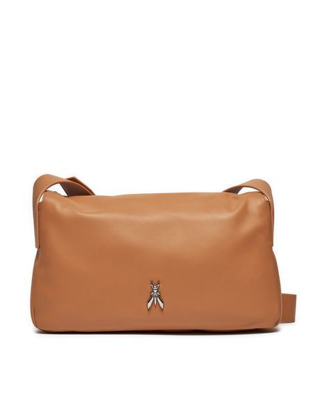 Patrizia Pepe Torebka 8B0216/L123-B800 Beżowy. Brązowe listonoszki damskie Patrizia Pepe, bez wzorów, ze skóry, bez dodatków. Za 939.99 zł.