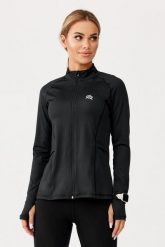 Damska bluza sportowa szybkoschnąca do biegania Rough Radical Freedom. Czarne bluzy z kapturem damskie ROUGH RADICAL, na jesień, l, z dzianiny. Za 199.90 zł.