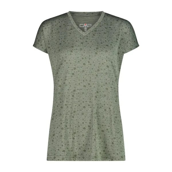 Koszulka jersey z nadrukiem kwiatowym damska CMP. Zielone t-shirty damskie CMP, xl, bez wzorów, z jersey, bez kołnierzyka. Za 163.50 zł.