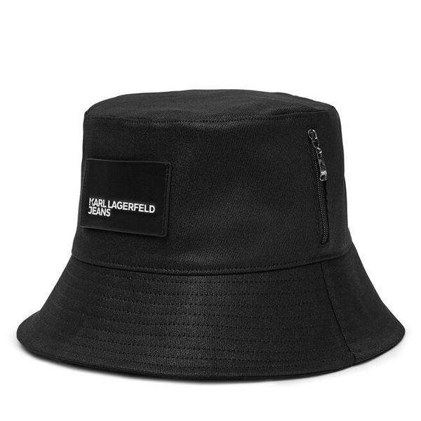 Kapelusz Karl Lagerfeld Jeans. Czarne kapelusze damskie Karl Lagerfeld Jeans, bez wzorów, z jeansu. Za 169.99 zł.