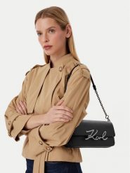 KARL LAGERFELD Torebka B3W30012 Czarny. Czarne torebki klasyczne damskie Karl Lagerfeld, bez wzorów, ze skóry, bez dodatków. Za 1,199.00 zł.