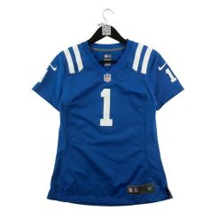 Second life - Nike damska koszulka NFL Indianapolis Colts 1 - Jak nowy. Niebieskie bluzki sportowe damskie Nike, l, bez kołnierzyka, bez ramiączek. Za 149.06 zł.