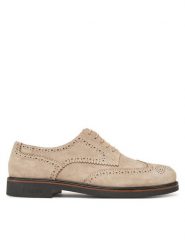 Pollini Półbuty SB10233G0MUB0104 Beżowy. Brązowe półbuty męskie Pollini, ze skóry, bez zapięcia. Za 699.99 zł.