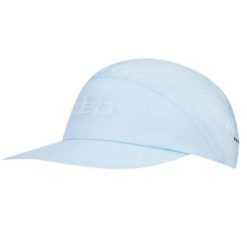 Czapka do biegania z daszkiem Pro Run Ultralight unisex. Niebieskie czapki męskie CEP, bez wzorów, z materiału, sportowe. Za 189.00 zł.
