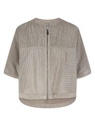 Milestone Skórzana kurtka "Clodia" w kolorze szarym rozmiar: 38. Szare kurtki damskie Milestone, bez wzorów, ze skóry, bez kaptura. Za 404.99 zł.