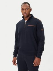 Bugatti Bluza 8500-85050D Granatowy Regular Fit. Niebieskie bluzy bez kaptura męskie Bugatti, m, z bawełny. Za 459.99 zł.