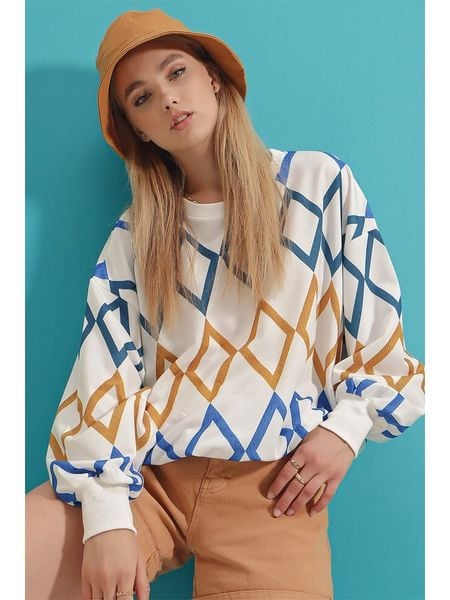 Happiness Istanbul Bluza w kolorze białym rozmiar: M. Białe bluzy bez kaptura damskie Happiness Istanbul, m. Za 65.99 zł.