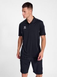 Hummel Koszulka męska sportowa Hml Authentic Functional Polo. Czarne koszulki polo męskie HUMMEL, m, bez wzorów, z materiału, bez ramiączek. Za 128.00 zł.