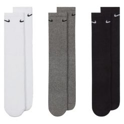 Amortyzowane Skarpety Do Butów Unisex Dla Dorosłych (zestaw 3 Sztuk). Białe skarpetki damskie Nike, bez wzorów. Za 89.99 zł.