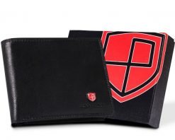 Portfel skórzany Peterson [DH] PTN MR-12-CN czarny. Czarne portfele męskie Peterson, bez wzorów. Za 75.99 zł.