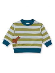 Sense Organics Bluza "Siam" w kolorze oliwkowo-niebieskim rozmiar: 80. Brązowe bluzy i bluzki niemowlęce Sense Organics, bez wzorów, z bawełny, bez ramiączek, bez kaptura. Za 79.40 zł.