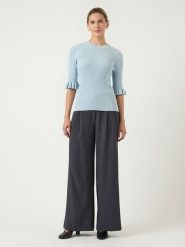 YAS Sweter "Mikla" w kolorze błękitnym rozmiar: S. Niebieskie swetry klasyczne damskie YAS, s, bez kołnierzyka. Za 123.25 zł.