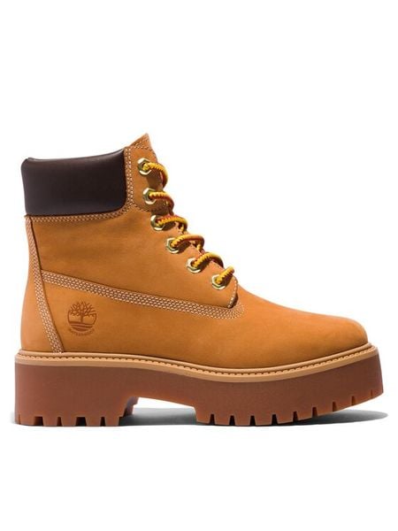 Timberland Trapery Stone Street 6In Wp TB0A5RJD2311 Brązowy. Brązowe trapery damskie Timberland, z nubiku, bez obcasa. Za 719.99 zł.