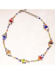 MENTHE À L'O Naszyjnik z elementami ozdobnymi - dł. 45 cm rozmiar: onesize. Szare naszyjniki damskie MENTHE À L'O, szklane. Za 69.58 zł.