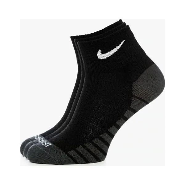 Nike Skarpety U Nk Dry Ltwt Qtr 3Pr , czarny, rozmiar XL. Czarne skarpetki damskie Nike, bez wzorów, z bawełny. W wyprzedaży za 39.99 zł.