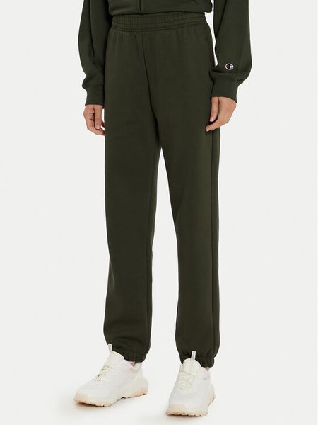 Champion Spodnie dresowe 117583 Zielony Regular Fit. Zielone spodnie dresowe damskie CHAMPION, s, bez wzorów, z bawełny. Za 129.99 zł.