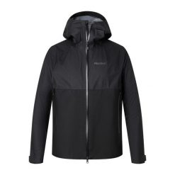 Kurtka przeciwdeszczowa męska Marmot Mitre Peak GTX. Czarne kurtki męskie Marmot, m, bez wzorów, sportowe, bez kaptura. W wyprzedaży za 1,300.45 zł.