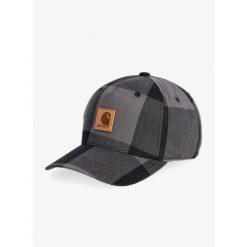 Czapka z daszkiem Carhartt Flannel Cap - gravel. Szare czapki męskie Carhartt, bez wzorów, sportowe. Za 109.99 zł.