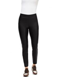 Heine Spodnie w kolorze czarnym ze skóry syntetycznej rozmiar: 38. Czarne spodnie materiałowe damskie Heine, bez wzorów, ze skóry. Za 56.99 zł.