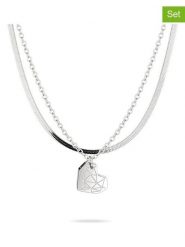 Liebeskind Naszyjniki (2 szt.) rozmiar: onesize. Szare naszyjniki damskie Liebeskind, ze stali. Za 173.99 zł.