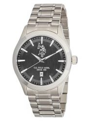 U.S. Polo Assn. Zegarek kwarcowy w kolorze srebrno-czarnym rozmiar: onesize. Szare, analogowe zegarki męskie U.S. Polo Assn., ze stali. Za 326.99 zł.