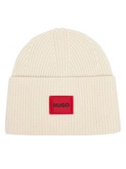 HUGO Czapka Saffa 50502579 Kremowy. Białe czapki zimowe damskie Hugo, z wełny. Za 299.99 zł.