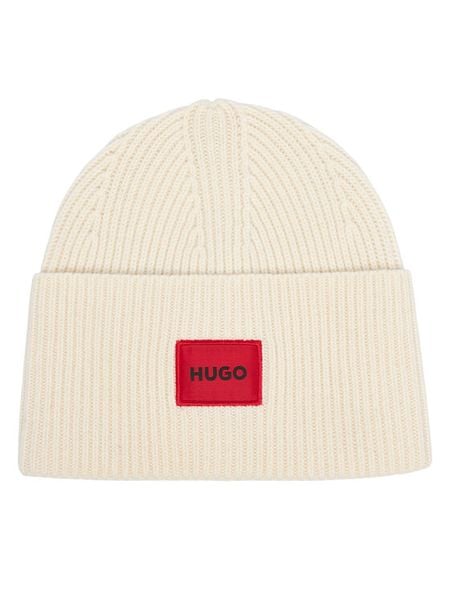 HUGO Czapka Saffa 50502579 Kremowy. Białe czapki zimowe damskie Hugo, z wełny. Za 299.99 zł.