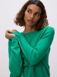 Wełniany sweter - zielony. Zielone swetry klasyczne damskie Reserved, l, z dzianiny, bez kołnierzyka. Za 179.99 zł.