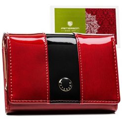 Portfel damski Peterson PTN PH30-3-SH czerwony. Czerwone portfele damskie Peterson, bez wzorów, ze skóry. Za 159.99 zł.