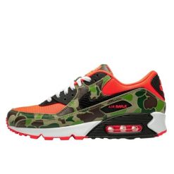 Buty do chodzenia dla dorosłych Air Max 90 Reverse Duck Camo. Zielone buty sportowe na co dzień damskie Nike, bez wzorów, z materiału, trekkingowe, nike air max. Za 1,719.41 zł.