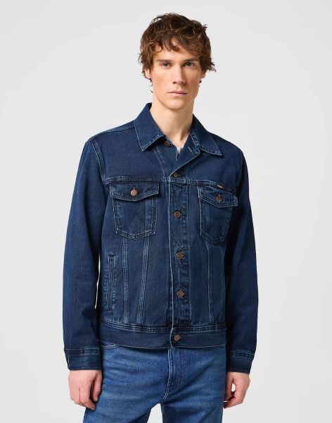 MESKA KURTKA JEANSOWA WRANGLER AUTHENTIC JACKET COALBLUE STONE 112146047. Kurtki męskie Wrangler, l, bez wzorów, z jeansu, bez kaptura. Za 299.99 zł.