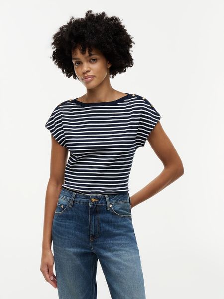 Tommy Hilfiger Koszulka Kobiety Bawełna niebieski|wielokolorowy, XL. Niebieskie t-shirty damskie Tommy Hilfiger, xl, bez wzorów, z bawełny, bez kołnierzyka. Za 229.95 zł.