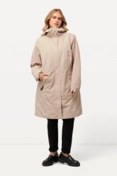 Damskie Kurtka funkcyjna HYPRAR 3 w 1 wodoodporna kieszenie na zamek. Szare kurtki damskie Ulla Popken, plus size, bez wzorów, z materiału. Za 849.99 zł.