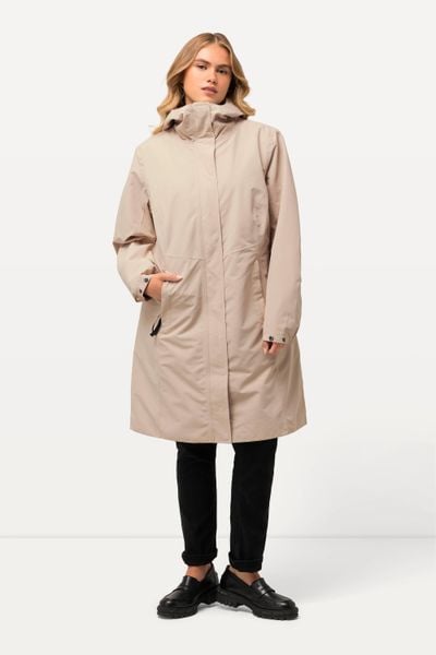 Damskie Kurtka funkcyjna HYPRAR 3 w 1 wodoodporna kieszenie na zamek. Niebieskie kurtki damskie Ulla Popken, plus size, bez wzorów, z materiału. Za 849.99 zł.