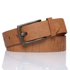 MUSTANG PASEK SKÓRZANY 40 mm SOPO-MUS064. Brązowe paski męskie Mustang, bez wzorów, ze skóry, klasyczne. W wyprzedaży za 39.99 zł.