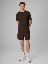 4F Spodenki treningowe szybkoschnące męskie 4F x Robert Lewandowski - brązowe L. Brązowe szorty sportowe męskie 4f, l, z materiału, do biegania. Za 169.99 zł.