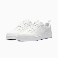 Puma Buty Dribble 40032608. Białe buty sportowe na co dzień męskie Puma, z materiału, bez zapięcia, trekkingowe. Za 201.99 zł.