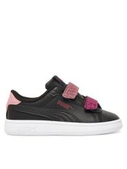 Puma Sneakersy Smash 3.0 L Glitter Velcro V Inf 395610 07 Czarny. Czarne buty sportowe dziewczęce Puma, bez wzorów, ze skóry, bez zapięcia. Za 145.99 zł.