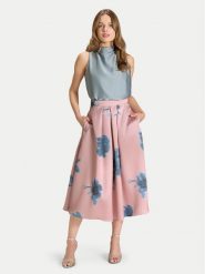 Swing Bluzka 1AK00500 Niebieski Regular Fit. Niebieskie topy sportowe damskie Swing, bez wzorów, z syntetyku, bez ramiączek. Za 279.99 zł.