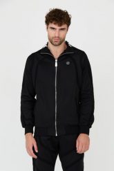 PHILIPP PLEIN Czarna bluza dresowa Jogging Zipped Jacket. Czarne bluzy bez kaptura męskie Philipp Plein, m, z dresówki. W wyprzedaży za 2,499.99 zł.