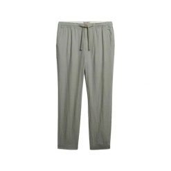 Lniane spodnie Superdry. Zielone spodnie materiałowe męskie Superdry., bez wzorów. Za 408.35 zł.