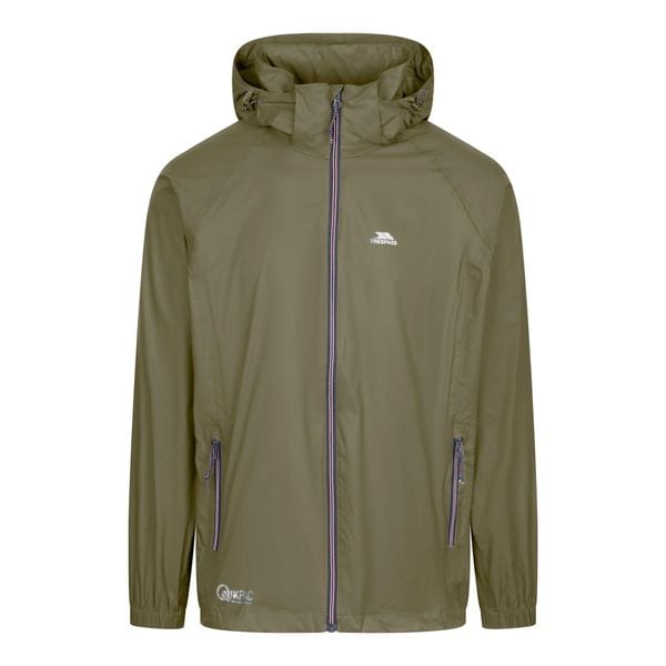 Kurtka Unisex Qikpac X Rozpinana. Zielone kurtki damskie Trespass, xs, bez wzorów, z materiału, z kapturem. Za 163.99 zł.